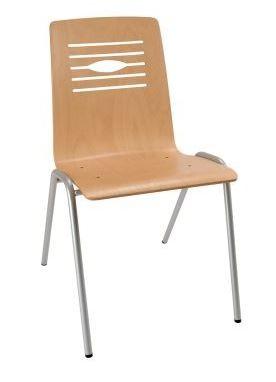 Chaise empilable YODA - coque bois multiplis de hêtre M3 - fabrication française_0
