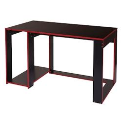 Décoshop26 - Bureau table de bureau pour ordinateur 120x60x76cm en MDF noir/rouge 04_0001454 - noir 3000499932698_0