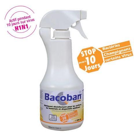 Détergent désinfectant de surfaces et matériels - Actif 10 jours contre H1N1, bactéries et champignons - 500ml_0