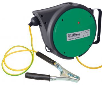 Enrouleur électrique à rappel automatique à ressort - 16 mètres - bride pivotante - P306 - Garantie 3 ans - câble H05VV-F 1x6 mm²_0