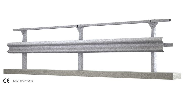 H2-W5 PAB CE 2 Ondes - Glissière de Sécurité pour Bordure de Pont - Marcegaglia Buildtech - Barrières Terre-Plein Central_0