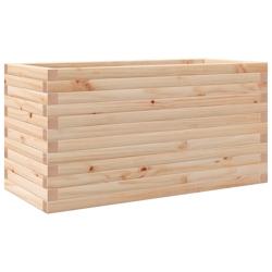 Helloshop26 - Jardinière bac lit surélevé plantes fleurs terrasse jardin 90 x 40 x 45,5 cm bois de pin massif marron 02_0037976 - 3000214009933_0
