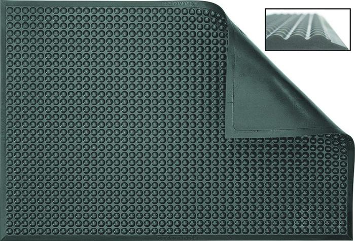 Revêtement de sol ergonomique L1530 x l930 x S15mm - Polyuréthane anthracite - Anti-fatigue et ignifuge_0