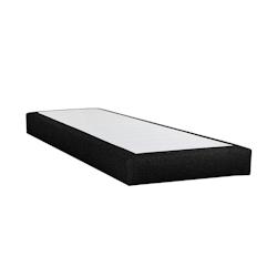 Sommier tapissier  1 place Epaisseur 18 cm Noir (pieds non inclus) 90x200 cm SISAL BELLECOUR - noir Bois massif 3SO0205180920.C145_0