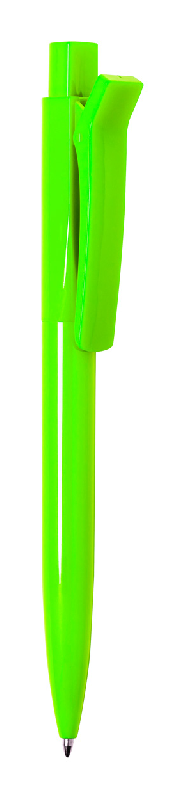 Stylo bille en plastique ABS - clip spécial - encre bleue - couleur verte - 13g_0