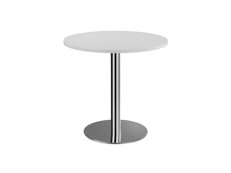Table de réunion ronde Calypso - diamètre 80 ou 100 cm - piètement chromé et plateau en plusieurs coloris_0