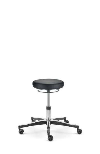Tabouret pour salle blanche Dauphin - polyuréthane ou cuir synthétique - antistatique et conducteur_0