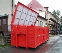 Bennes à déchets avec toit ouvrant mécanique - ouverture type cric_0
