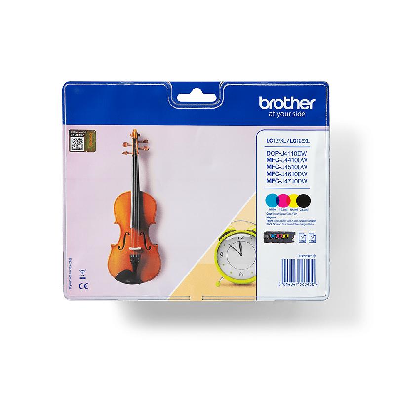 Brother LC127XLVALBP - Pack de cartouches d'encre originales à haut rendement - 4 pièces - Compatible imprimantes Brother_0