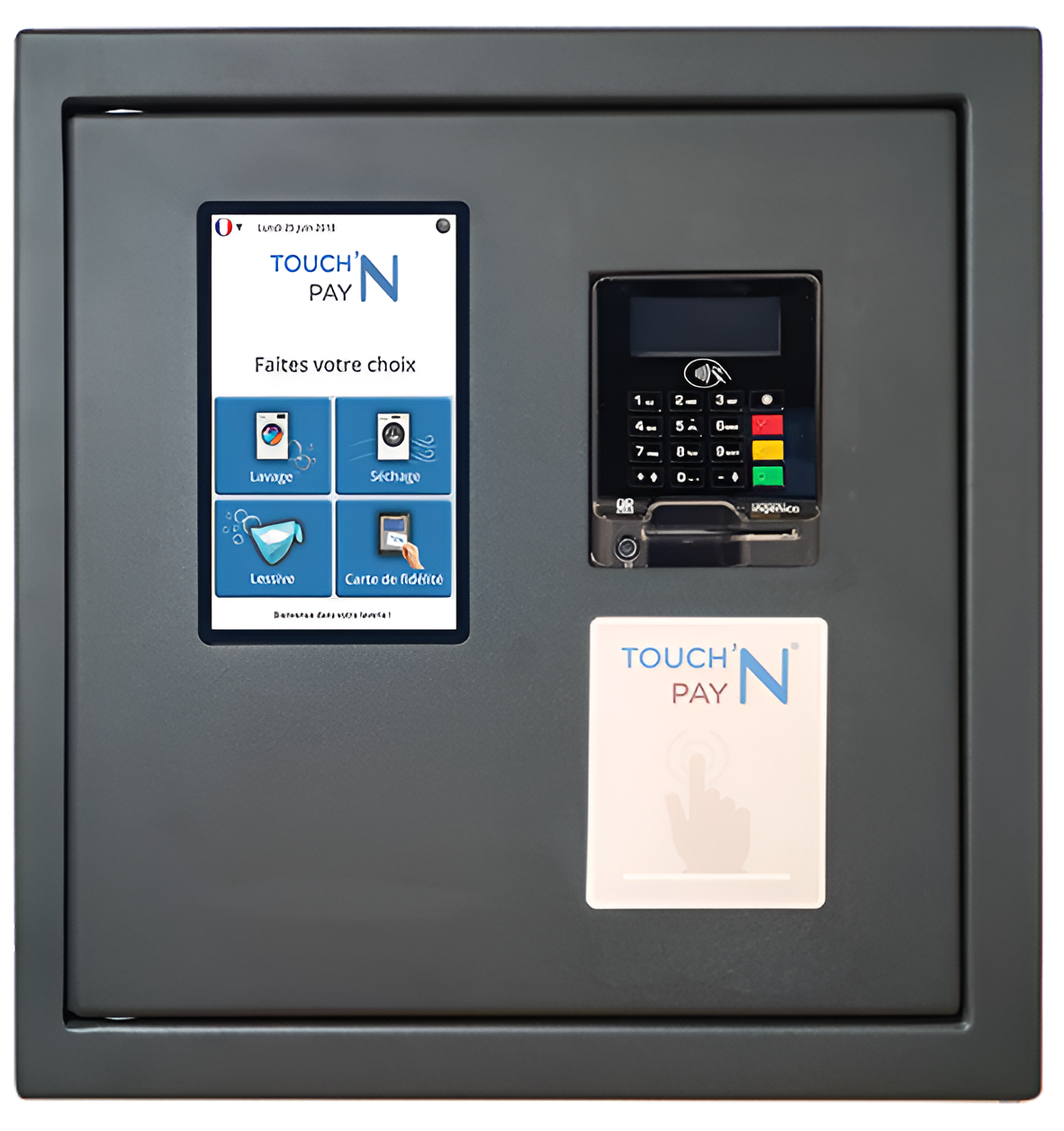 Centrale de paiement Touch'N Pay LM Control - TNP-SL-CB4 - Écran tactile 7 pouces - Pilotage jusqu'à 8 machines_0