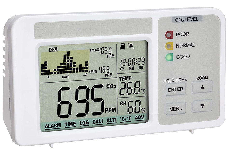 Détecteur de gaz CO2 - Datalogger - Export .csv sur carte SD - Alarme sonore / visuelle - 5008T_0