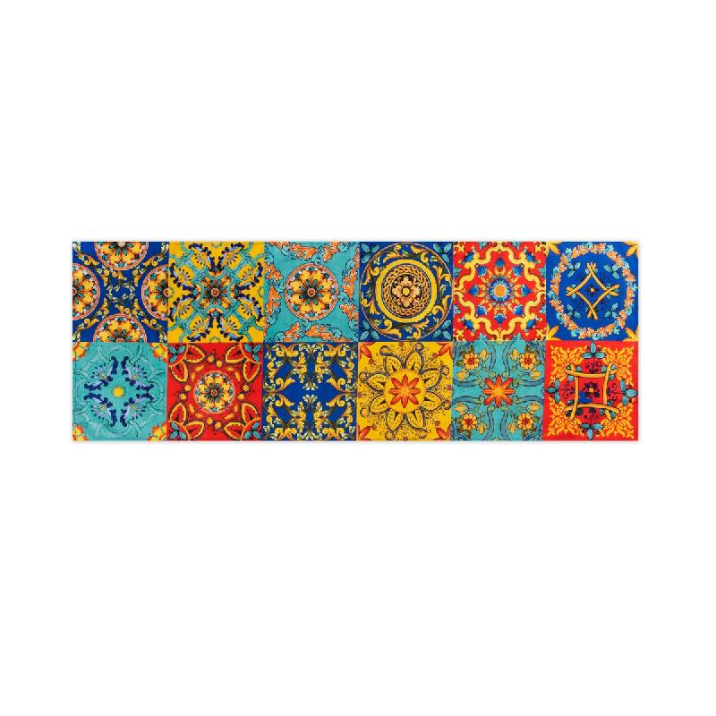 Excelsa runner de table Trinacria coton 45x140 cm multicolore - multicolore textile 64983_0
