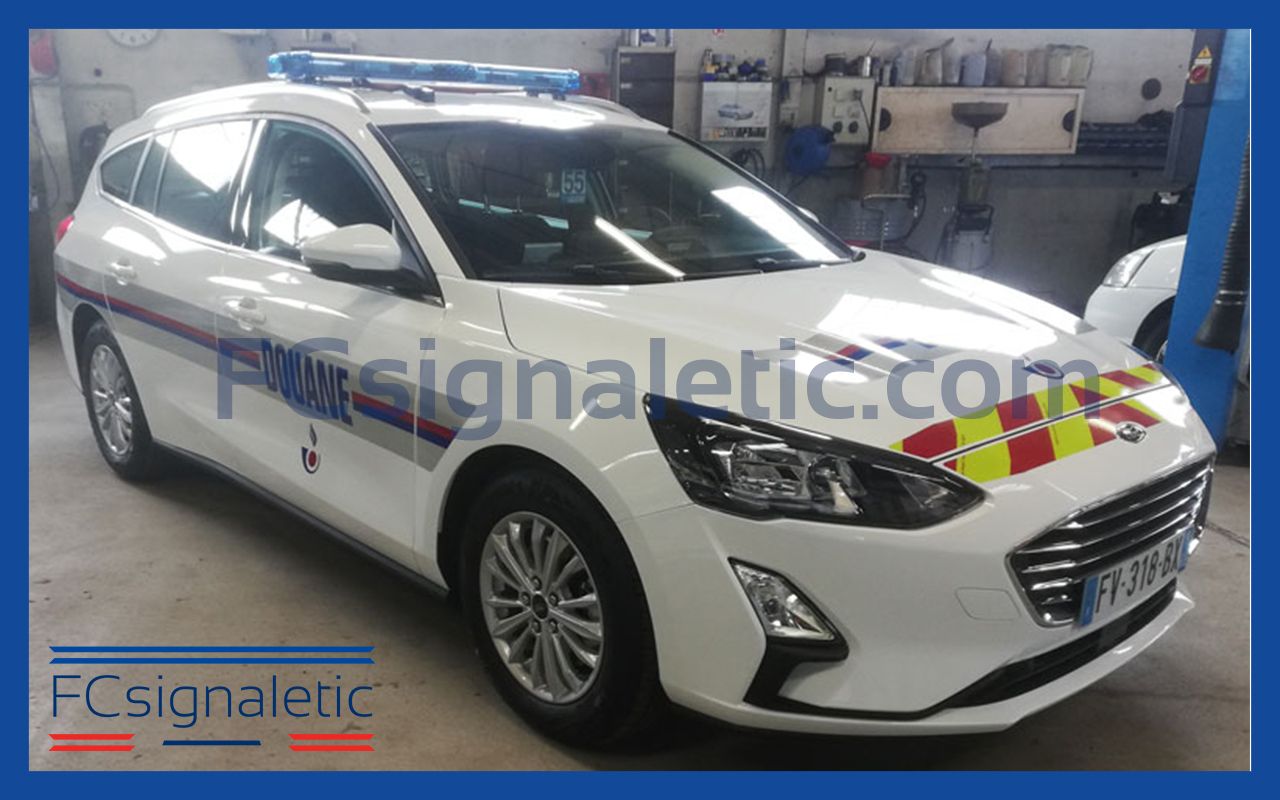 Kit sérigraphie balisage Douane pour véhicule léger et petits utilitaires_0