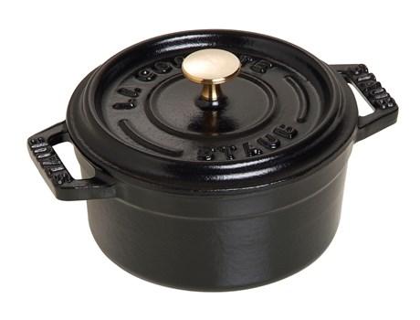 MINI-COCOTTE EN FONTE RONDE NOIR 10 CM