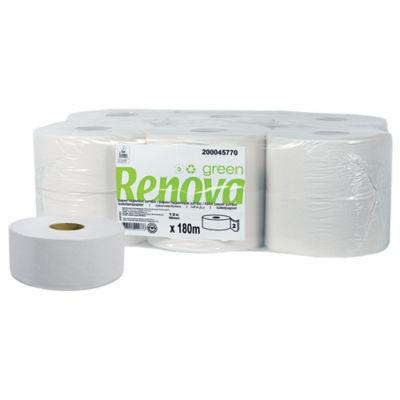 12 rouleaux papier toilette Renova Jumbo 180 m 2 épaisseurs_0