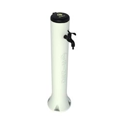 Sined Fontaine de jardin blanche modèle Triton avec possibilité de raccordement rapide des tuyaux. Diamètre 15 cm Hauteur 100 cm. - blanc plastique_0