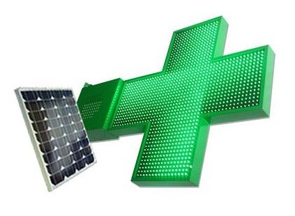 Solar LED 800 - Croix de pharmacie LED double face - 800 x 800 mm - 1260 LEDs - SARL Identy Sign_0
