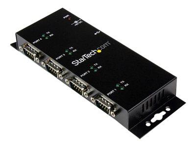 STARTECH.COM HUB ADAPTATEUR USB VERS SÉRIE DB9 RS232 4 PORTS  MONTAGE SUR RAIL DIN INDUSTRIEL ET MURAL