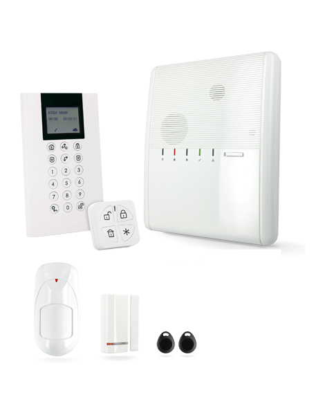 Système d'alarme radio Agility 4 IP/GSM/GPRS - Clavier Panda - RISCO - Kit complet avec détecteurs et télécommande_0