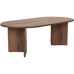 Table basse ovale en aggloméré Sable noyer vielli Hanah Home - 8684283756827_0