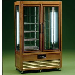 Vitrine d'exposition positive 4 faces vitrées - Saloon 700RG - Capacité 700 litres - Bois massif_0