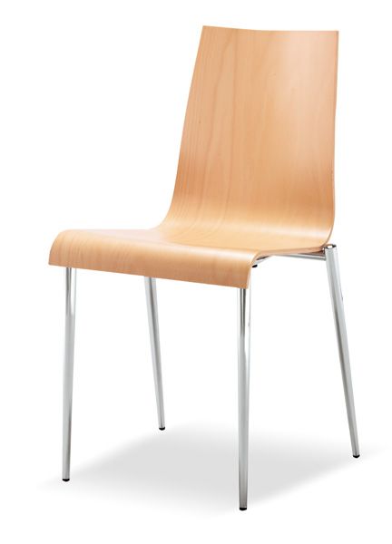 Astrid V755 - Chaises empilables avec piétement métallique et coque en multiplis - Gamme Dynamica - Designer Sabro/Colombo_0