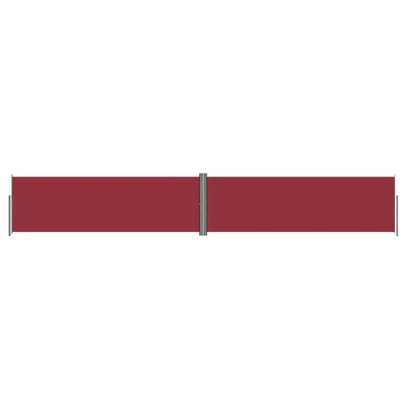 AUVENT PARAVENT STORE BRISE-VUE LATÉRAL RÉTRACTABLE DE PATIO JARDIN TERRASSE BALCON PROTECTION VISUELLE ÉCRAN 160 X 1000 CM ROUGE 02_0007463_0
