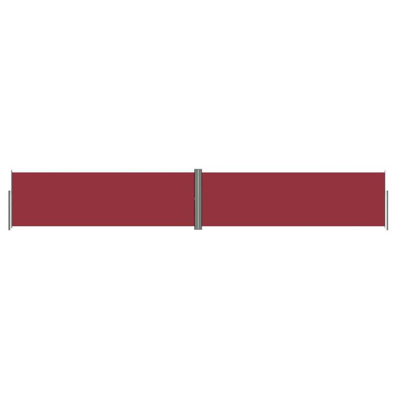 AUVENT PARAVENT STORE BRISE-VUE LATÉRAL RÉTRACTABLE DE PATIO JARDIN TERRASSE BALCON PROTECTION VISUELLE ÉCRAN 160 X 1000 CM ROUGE 02_0007463_0