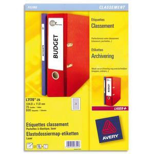 Avery - Boîte de 600 étiquettes laser pour chemise 134x11 - Référence L7170-25 - Produit éco-responsable_0