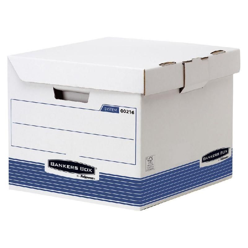 FELLOWES CAISSE ARCHIVES AUTOMATIQUE BANKERS BOX FSC - FORMAT CUBE (PRIX À L'UNITÉ)