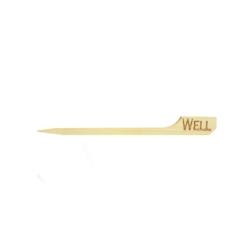FHC - Pique à steack en bambou Teppo Gushi inscription Well (bien cuit )   H90mm - 1000Pcs - Bambou 3282552130795_0