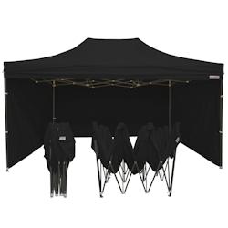 FRANCE BARNUMS Tente pliante 3x4,5m pack côtés - 4 murs - acier 31mm/polyester 320g - noir - FRANCE-BARNUMS - noir acier 1-34-04M_0