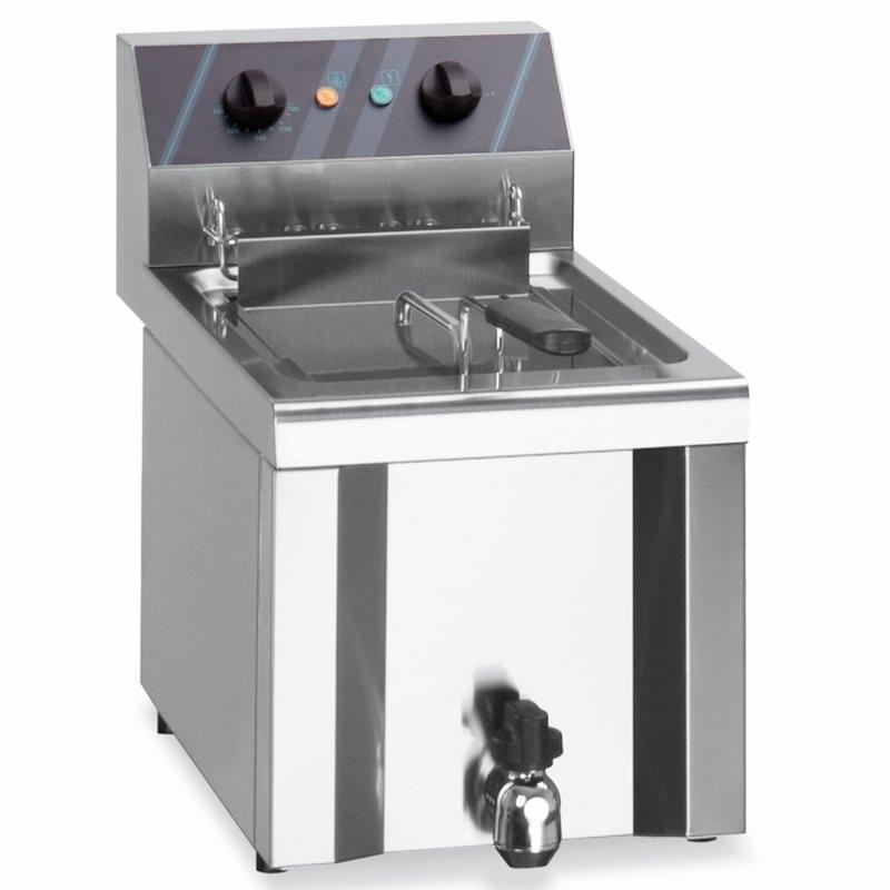 Friteuse électrique 8 litres MBM - à poser - TRI avec vidange et cuve zone froide_0