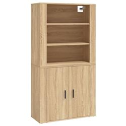Helloshop26 - Buffet bahut commode armoire meuble de rangement organisateur cuisine salle de séjour salon haut sonoma bois 02_0034213 - 3000211640603_0