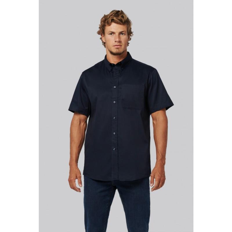 K547 - Ariana II - Chemise de travail manches courtes 100% coton émerisé avec poche plaquée_0