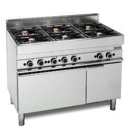 Mastro Cuisinière à Gaz, 6 Brûleurs, 1 Four à Gaz, 1 Armoire Fermée   Virtus - 0698142774417_0