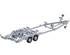 Remorque pour bateau 3500 kg PTAC - CU 2760 kg - 2 essieux - Fast immergeable multirouleaux_0