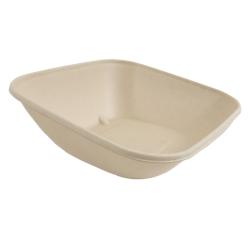 Packnwood FHC - 200Pcs - Bol pulpe biseauté brun 183x183x70mm 840ml - marron - Compatible micro-ondes et congélateur_0
