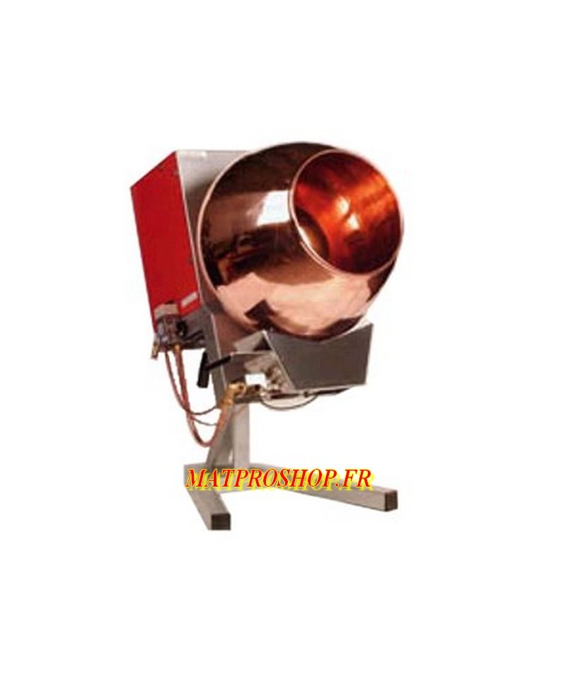 Pralinière à gaz professionnelle - Cuve en cuivre - 2 à 8 kg - 67x55x74 cm - 220 V 50/60 Hz_0