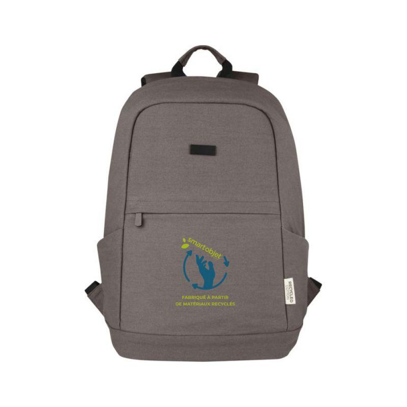 Sac à dos antivol en toile recyclée Joey - Sacs à dos personnalisés_0