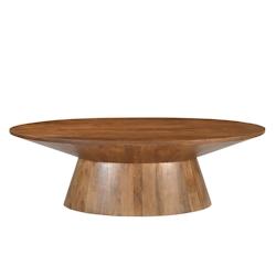 SIT Möbel Table basse | Plateau ovale | Manguier naturel massif | L 130 x P 68 x H 41 cm - beige Bois massif 14880-01_0