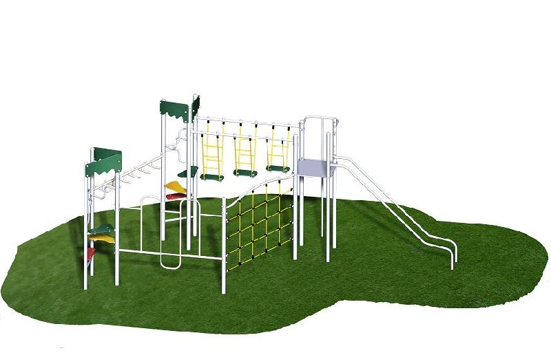 Structure de jeux avec 3 tours - 1 tour monobloc - gamme Accrobatics AC31801I - pour enfants dès 6 ans_0