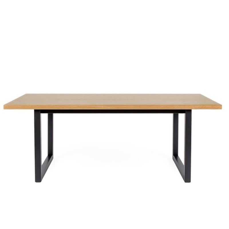 Table basse rectangulaire Camden 120cm chêne & noir - Style scandinave - Paris Prix_0