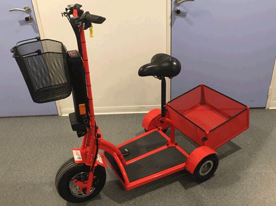 Trottinette électrique industrielle 3 et 5 roues - adaptée aux professionnels, assise ou debout - AZVEP_0