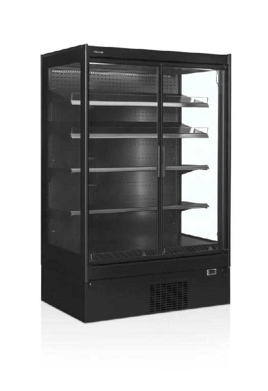 Vitrine murale noire avec porte vitré réfrigérée 3m1 positive - 1350 x 920 x 2035 mm - EXTRA1250CD_0