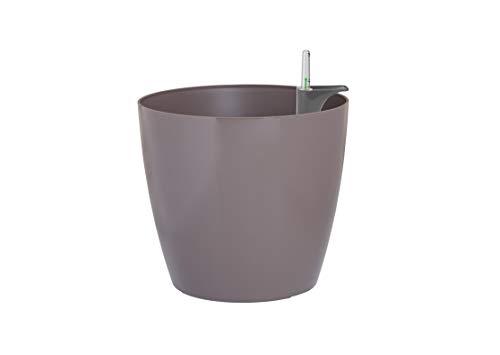 Pot de fleur rond ARTEVASI - Brown, Taupe - 36x36x33,5 cm avec système d'auto-arrosage_0