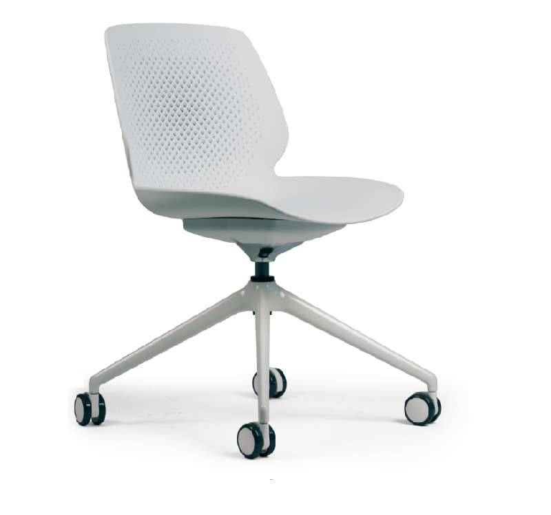 Anaoul - Chaise de restaurant en coque polypropylène avec pieds métal et roulettes_0