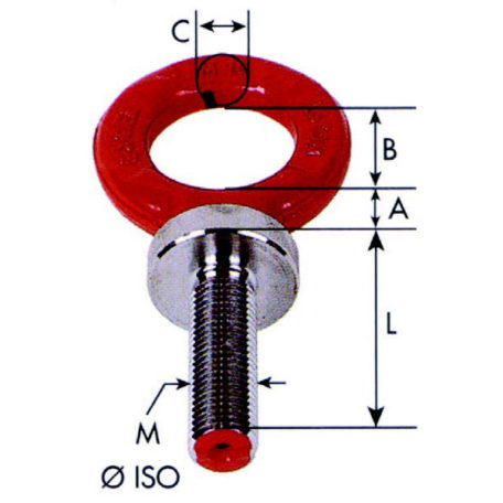 Anneau de levage mâle en acier allié pour charges allant de 0t200 à 50t_0