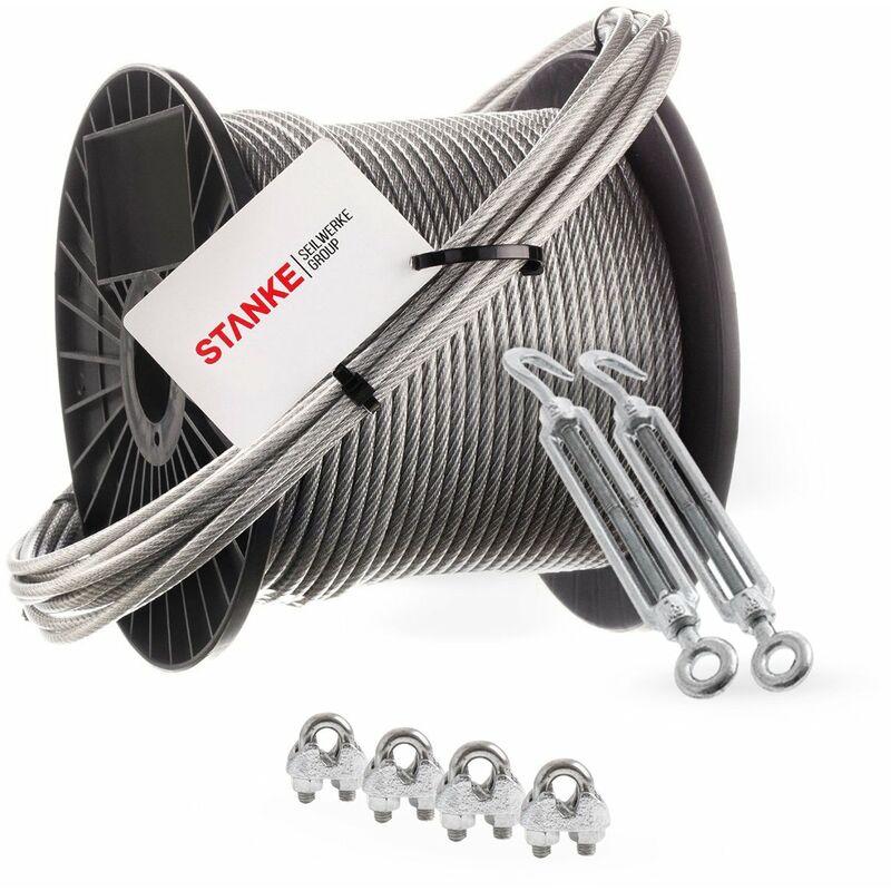 Serre-câbles à étrier Acier Zingué Blanc PRAMAC | Bricozor