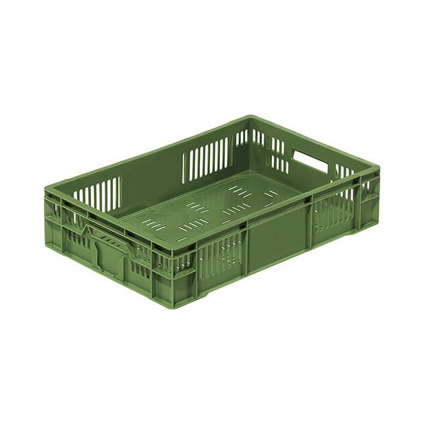 Bac Norme Europe Fruits et légumes ajouré 600x400x142 mm Vert - Réf : BAC159BE6414000_0